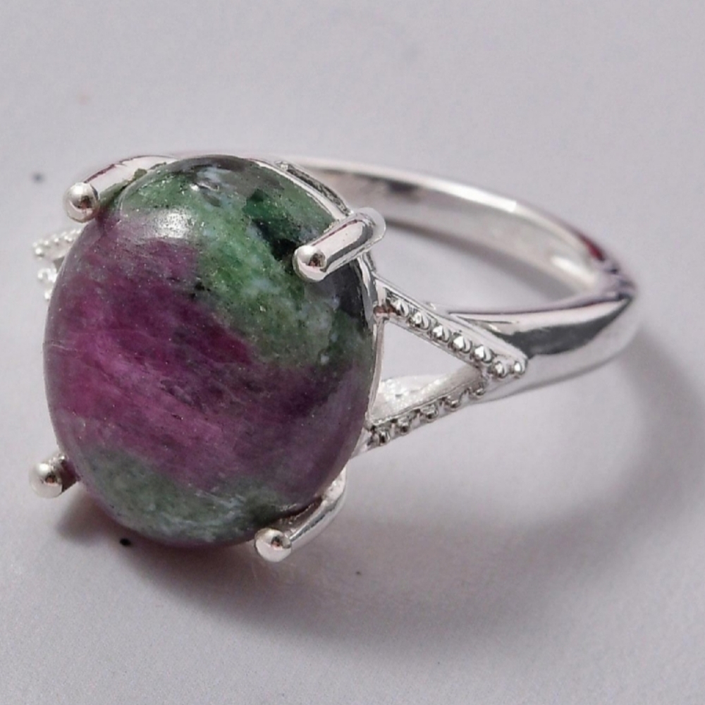 Ruby Zoisite Ladies Ring